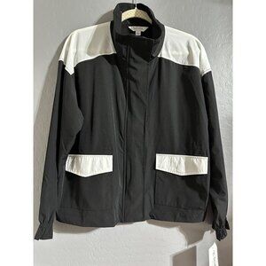 Isabella Activewear Women's Cropped Bomber Jacket Forza Stretch Size M NWT